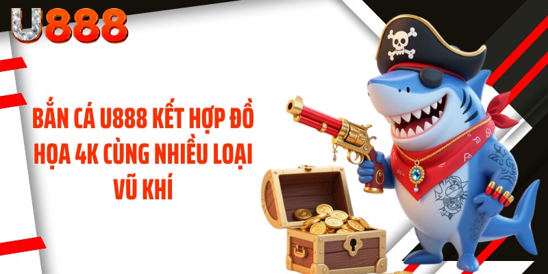 Bắn cá U888 kết hợp đồ họa 4K cùng nhiều loại vũ khí