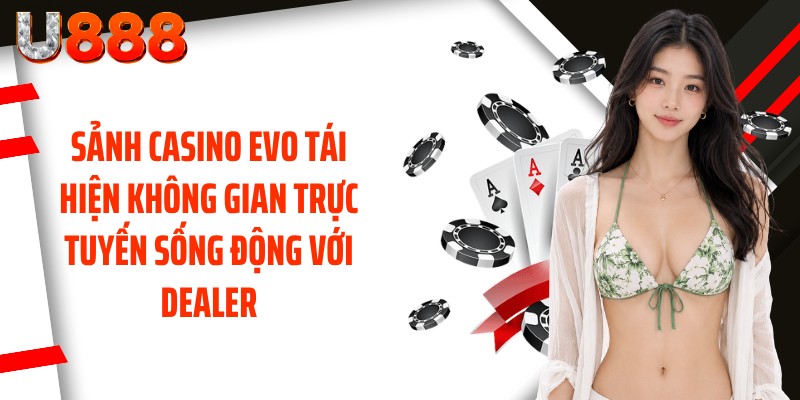 Sảnh casino Evo tái hiện không gian trực tuyến sống động với dealer